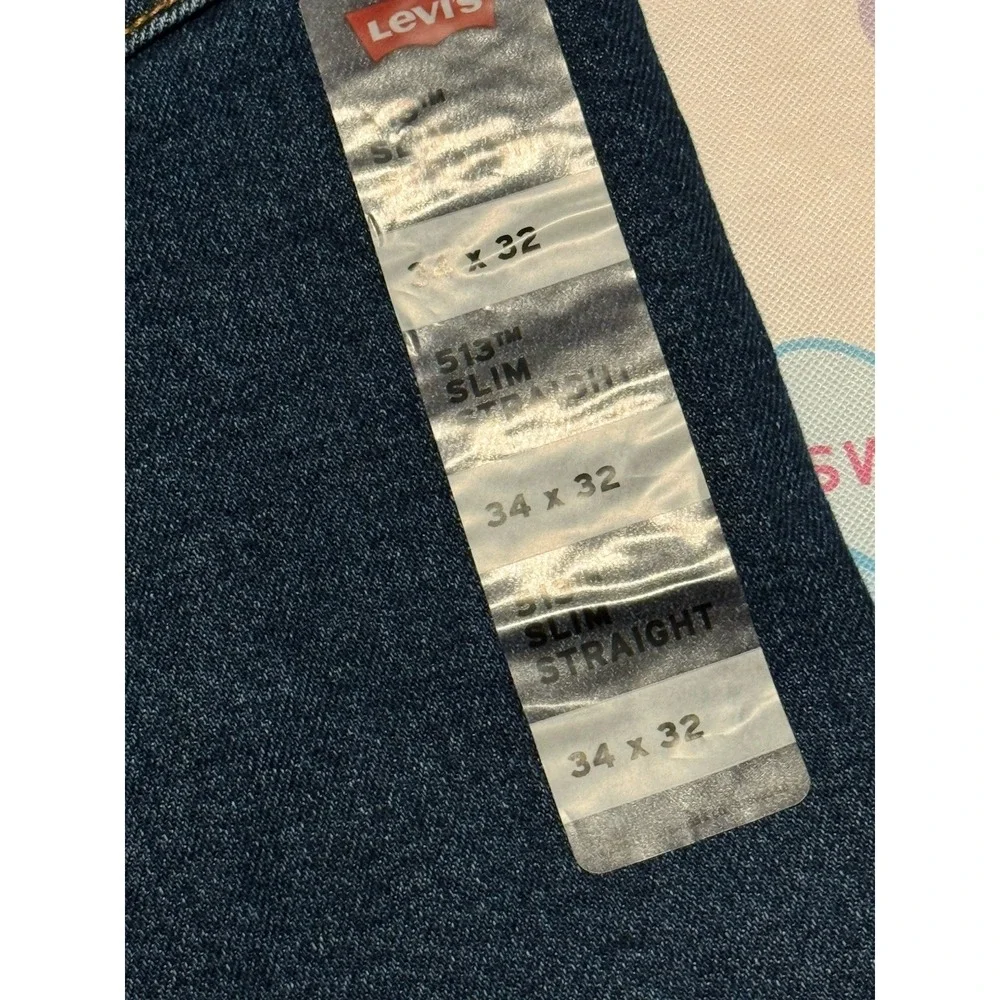 NWT Levi's 513‎  jeans 34 x 32 Slim Straight Fit Retail  $70 Style  # 08513-3162